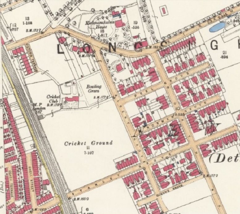 Manchester - Longsight Cricket Club : Map credit National Library of Scotland